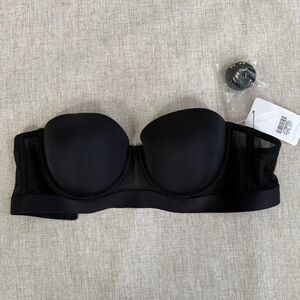 Lively The lined Strapless bra‎ in Jet Black size 32D NEW NWT